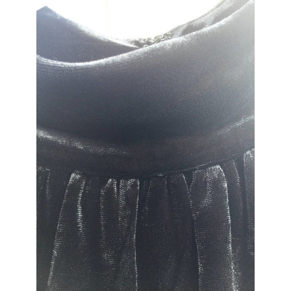 French connection womens turtleneck Bandana top size S NEW blouse velvet black - Picture 5 of 10